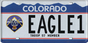 Troop 97 License Plate Troop 97 License Plate