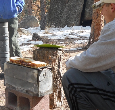 Winter Cooking on a Mailbox Stove Winter Cooking on a Mailbox Stove